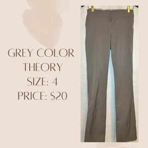 Grey color Theory work business pants slacks. They are grey color and stretchy.